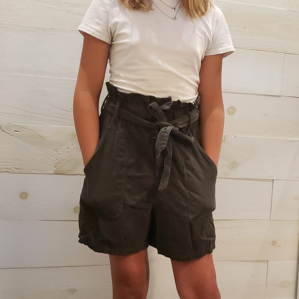 Green baggy shorts